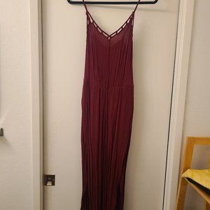 Wine colored jumpsuit